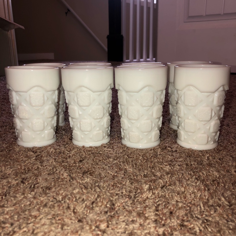 Vintage Westmoreland Milk Glasses (set of 8)